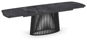 ΤΡΑΠΕΖΙ ΤΡΑΠΕΖΑΡΙΑΣ ΕΠΕΚΤΕΙΝΟΜΕΝΟ MEMNON SM18098 ΚΕΡΑΜΙΚΟ TOP-ΜΕΤΑΛΛΟ ΜΑΥΡΟ 180x90x76Υ