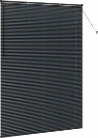 vidaXL Βενετσιάνικες Ρόδες Μαύρο 220 x 155 εκ Αλουμίνιο
