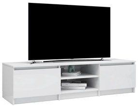 vidaXL Έπιπλο Τηλεόρασης Γυαλιστερό Λευκό 140x40x35,5 εκ. Επεξ. Ξύλο