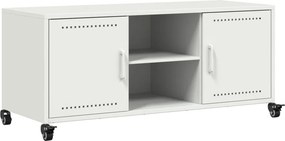 vidaXL Έπιπλο Τηλεόρασης Λευκό 100,5x39x43,5 εκ. Ατσάλι