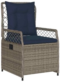 vidaXL Σέτ φαγητού για κήπο 5 pcs Γκρι συνθετικό ρατάν