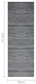 vidaXL Χαλί εξωτερικού χώρου ARAKIL Ανθρακί 80x250 cm PP