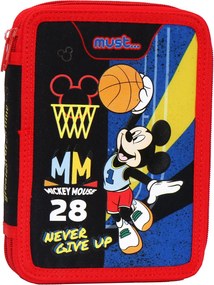 Κασετίνα Διπλή Γεμάτη (21x15x5) Must Mickey Never Give Up 563462