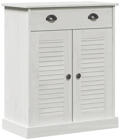 vidaXL Ντουλάπι Μπάνιου Λευκό 68 x 34 x 80 εκ Μασίφ ξύλο πεύκου