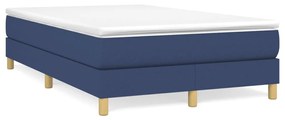 Κρεβάτι Boxspring με Στρώμα Μπλε 120x200 εκ. Υφασμάτινο - Μπλε