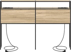 vidaXL Κεφαλάρι Αποθήκης με ράφι Sonoma Δρυς 120 cm Επεξεργασμένο ξύλο