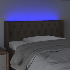 Κεφαλάρι Κρεβατιού LED Taupe 93x16x78/88 εκ. Υφασμάτινο - Μπεζ-Γκρι