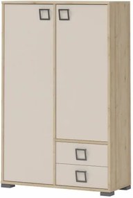 Ντουλάπι Riddle 2D2S-Δρυς-Sand - 86.00Χ37.00Χ134.00cm
