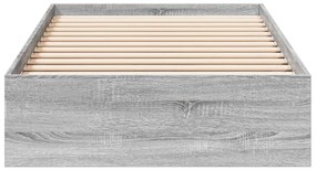 vidaXL Πλαίσιο Κρεβατιού με συρτάρια Γκρι sonoma 90x200εκ. Επεξ. Ξύλο