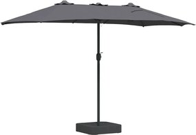 vidaXL Ομπρέλα Κήπου Ανθρακί 385 x 209 x 244 εκατοστά