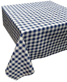 Τραπεζομάντηλο Polycotton 140x220εκ. Καρώ Design-1 Blue Komvos Home 7001755-1