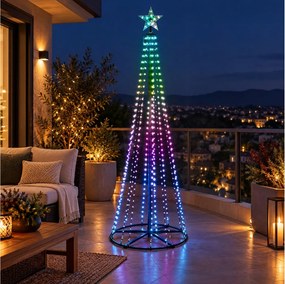 ΔΈΝΤΡΑ ΑΤΜΟΣΦΑΙΡΙΚΉΣ ΔΙΑΚΌΣΜΗΣΗΣ ΑLL ΥEAR LONG RGB TREE 550LED 210CM