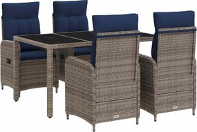 vidaXL Σετ Εξωτερικής Τραπέζης 5 pcs συνθετικό ρατάν