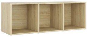 vidaXL Έπιπλα Τηλεόρασης 3 τεμ. Sonoma Δρυς 107x35x37 εκ. Μοριοσανίδα