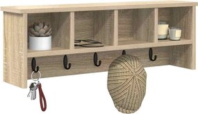 vidaXL Τοίχου Κρεμάστρα Δρύς Sonoma 75 x 16 x 26 εκ