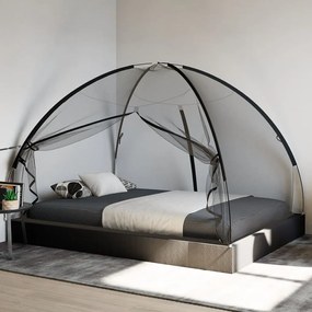 vidaXL Κουνουπιέρα Mongolia με Πόρτες 200Δίχτυ Μαύρη 200x150x140 εκ.