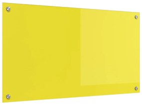 vidaXL Κουζίνα Πλακάκι Κίτρινο 90x50x0,6 εκ Σκληρυμένο Γυαλί