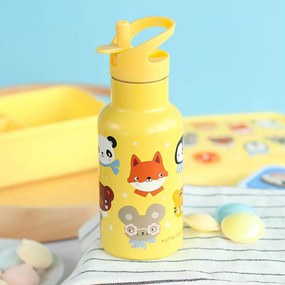 Παγούρι 350ml Με Καλαμάκι Α Little Lovely Company Animal Friends DBSSAF87