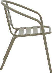 Πολυθρόνα Tade pakoworld μέταλλο σαμπανιζέ 54x62x74εκ