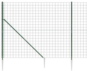 vidaXL Συρματόπλεγμα Περίφραξης Πράσινο 2,2 x 10 μ. με Καρφωτές Βάσεις