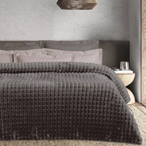 Κουβέρτα Fleece Μονή (160x220) Das Home 1390 Dark Grey