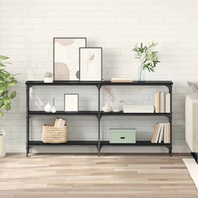 vidaXL Τραπέζι κονσόλας Μαύρη Οξυά 150 x 29 x 75 εκ