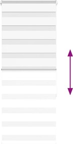 vidaXL Ζέβρα τυφλή Λευκό Πλάτος υφάσματος 50,9 εκ. Πολυεστέρας