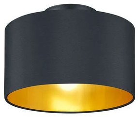 Φωτιστικό Οροφής - Πλαφονιέρα Hostel 608200279 Ø30x22cm Gold Trio Lighting Metal, Fabric