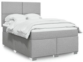 vidaXL Κρεβάτι Boxspring με Στρώμα Αν. Πράσινο 160x200εκ Υφασμάτινο