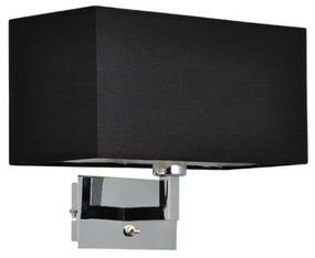 Απλίκα Φωτιστικό Τοίχου TITCHIANO E27 Υφασμάτινο ACA-V29232WBC-Μαύρο V29232WBC