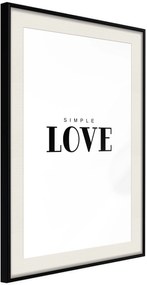 Αφίσα - Simple Love - 30x45 - Μαύρο - Με πασπαρτού