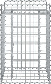 vidaXL Ανασηκωμένο κρεβάτι gabion Ασημί