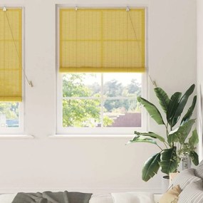 vidaXL Ρολά και Σκίες Παραθύρων Κίτρινο 110 x 220 cm Μπαμπού