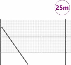 vidaXL Στύλος Περιφράξεων Γκρι 25 x 1,2 m (25 x 25 mm πλέγμα)