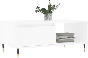 vidaXL Τραπεζάκι Σαλονιού Λευκό 90 x 50 x 36,5 εκ. Επεξεργασμένο Ξύλο