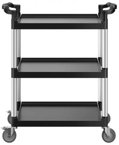 VEVOR Heavy Duty Utility Cart 300 lbs Capacity 3-tier Service Cart with Wheels