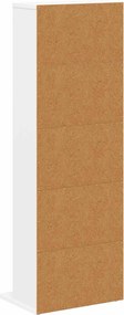 vidaXL Ντουλάπα CD Λευκό 33 x 23,5 x 97,5 εκ. Επεξεργασμένο Ξύλο