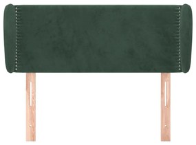 Κεφαλάρι με Πτερύγια Σκούρο Πράσινο 103x23x78/88 εκ. Βελούδινο 3117049