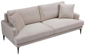 ΚΑΝΑΠΕΣ 2ΘΕΣΙΟΣ FORTUNE PAKOWORLD ΒΕΛΟΥΔΟ ΜΠΕΖ-ΜΑΥΡΟ 175X90X88ΕΚ