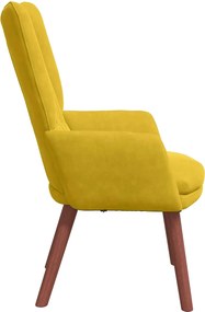 vidaXL Πολυθρόνα Κίτρινο 63 x 67 x 94 εκ. Βελούδο