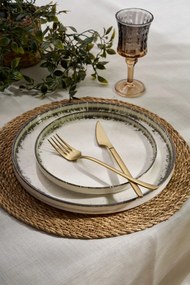 Dinner Set (24 Pieces) Roundy - Brown White
Brown