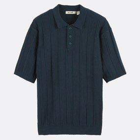 Polo από πλεκτό με υφή