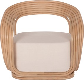 ΠΟΛΥΘΡΟΝΑ DUCHESS ΑΠΟ RATTAN ΦΥΣΙΚΟ-ΕΚΡΟΥ ΜΑΞΙΛΑΡΙ HM9478 81x59x70Y εκ.
