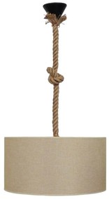 Φωτιστικό Οροφής Rope 14-0177 1/Ε27 Με Αμπαζούρ Φ40x70cm ΗΚ-02 Beige Heronia