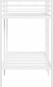 vidaXL Κουκέτα χωρίς στρώμα Λευκό 90x190 cm Ατσάλι