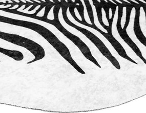 vidaXL Χαλί Πλενόμενο Σχέδιο Ζέβρας Μαύρο/Λευκό 120x170 εκ.