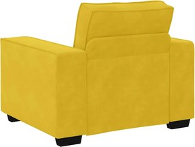 vidaXL Πολυθρόνα Κίτρινη Βελούδινη 100x78x84 εκ.