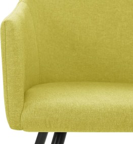 vidaXL Καρέκλες Τραπεζαρίας 2 τεμ Πράσινες Υφασμάτινες