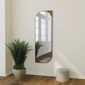 Stewehome Καθρέφτης με καρυδί πλαίσιο 52x152x152 cm