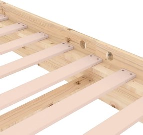 vidaXL Πλαίσιο Κρεβατιού 120 x 190 εκ. από Μασίφ Ξύλο Small Double